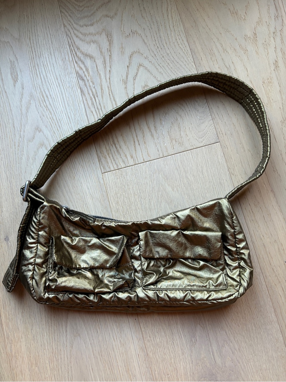 Deadstock “Brass Metallic” Baggu Cargo Shoulder Bag